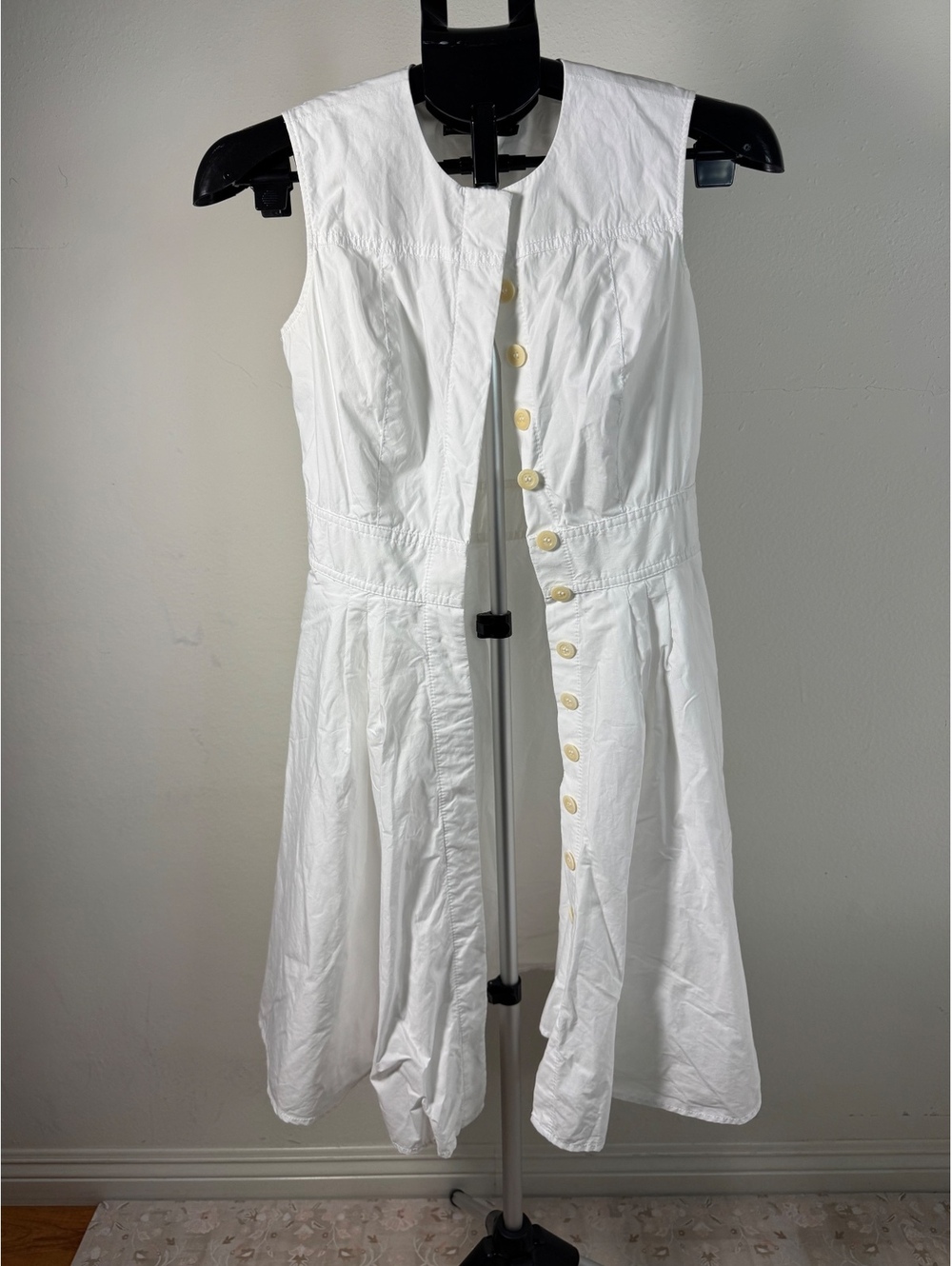 Club Monaco White Sleeveless Button-Front Dress Size 0